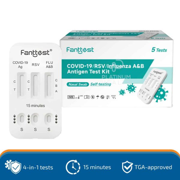 Antigen 4-in-1 Rapid Test – COVID, Flu A/B, RSV (Nasal)