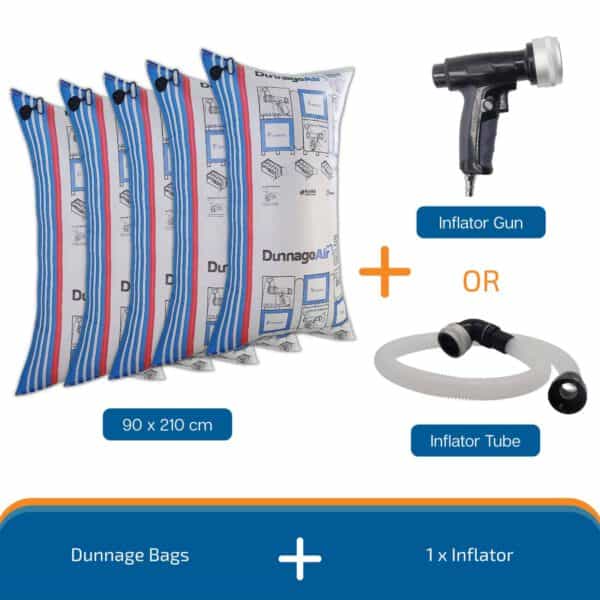 Dunnage bags (90cm x 210cm) + Inflator Bundle