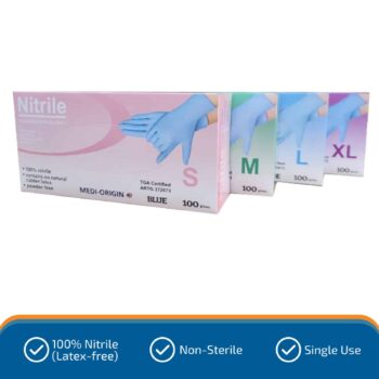 Blue Powder-Free Nitrile Disposable Gloves