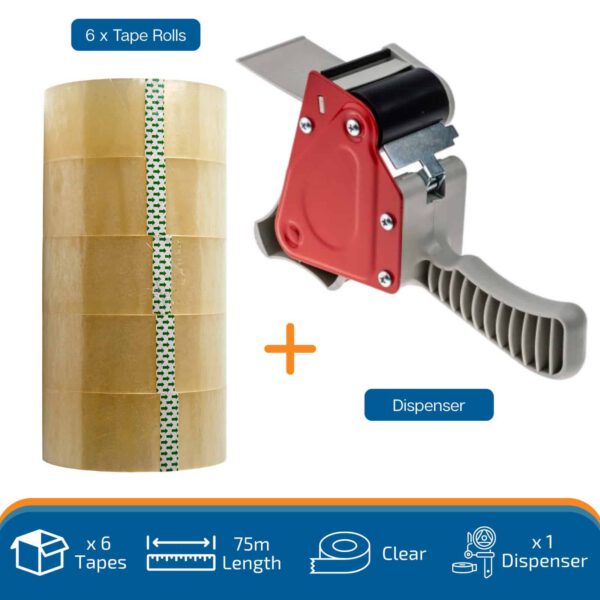 48mm Tape dispenser + 6 Packaging Tapes